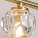 Led personnalité mode tout cuivre cristal miroir phare moderne Simple Anti-buée salle miroir phare