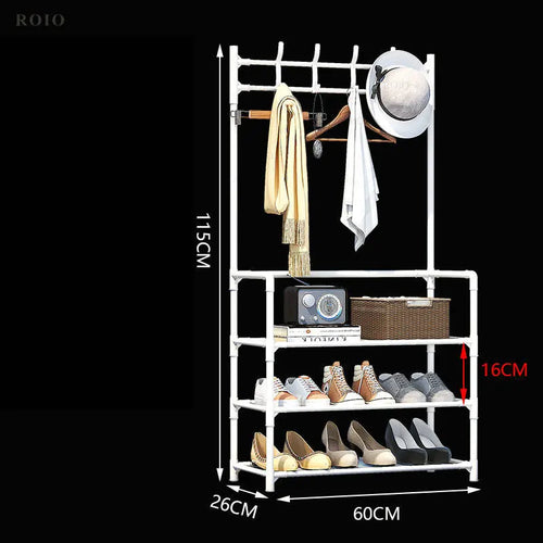 étagère à chaussures porte-manteau et organisateur de vêtements - vue 10 sur 17