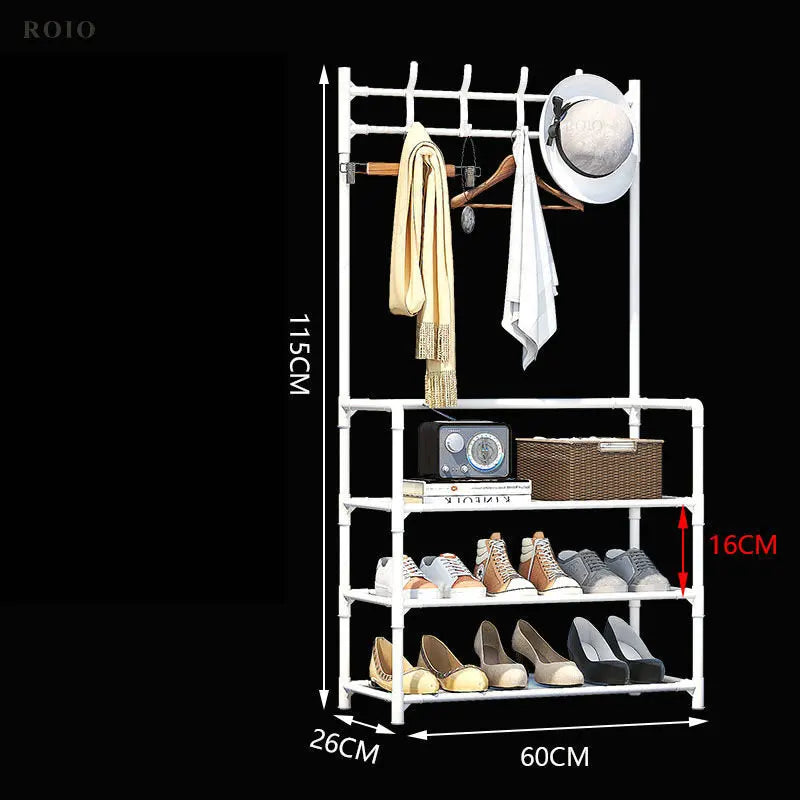 étagère à chaussures porte-manteau et organisateur de vêtements - vue 10 sur 17