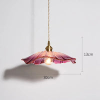 suspension led nordique en verre laiton forme de fleur