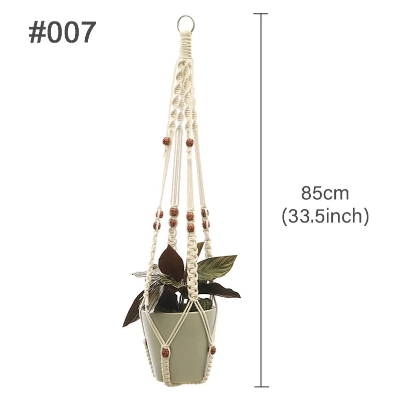 suspension macramé pour plantes et décoration murale naturelle - vue 19 sur 20