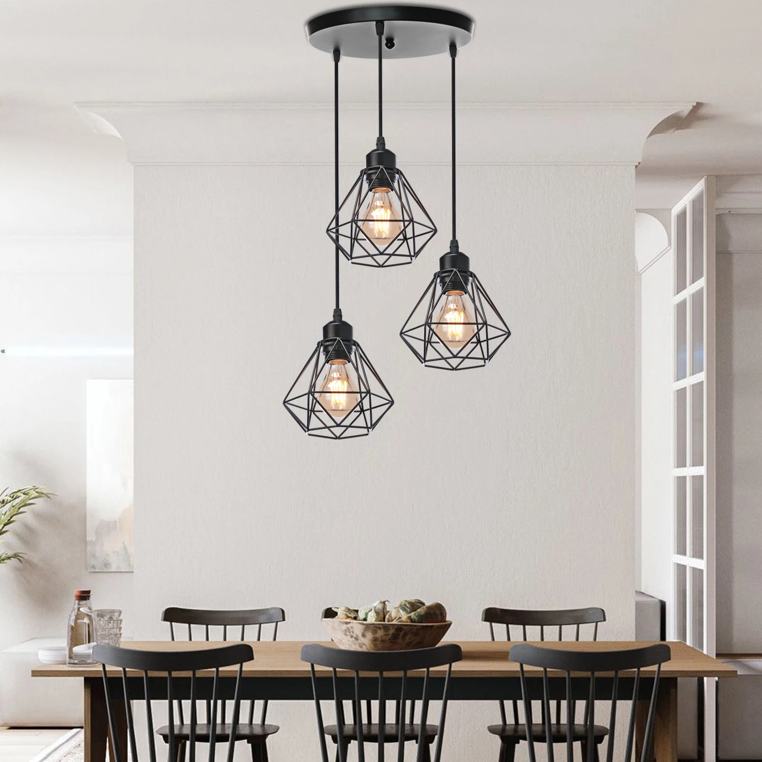 suspension moderne à têtes led pour intérieur design - vue 10 sur 22