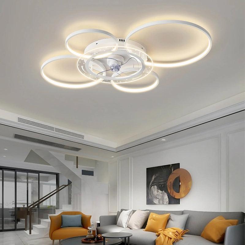 Plafonnier design avec des cercles à LED