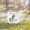 Mug enfant personnalisé motif animal en émail anse