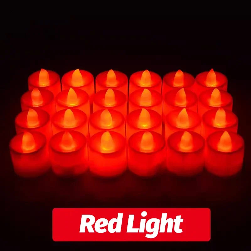 bougies led sans flamme décoration fête mariage noël en forme de cœur - vue 8 sur 14