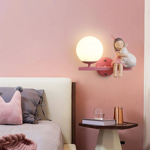 applique murale créative dessin animé pour enfants fille