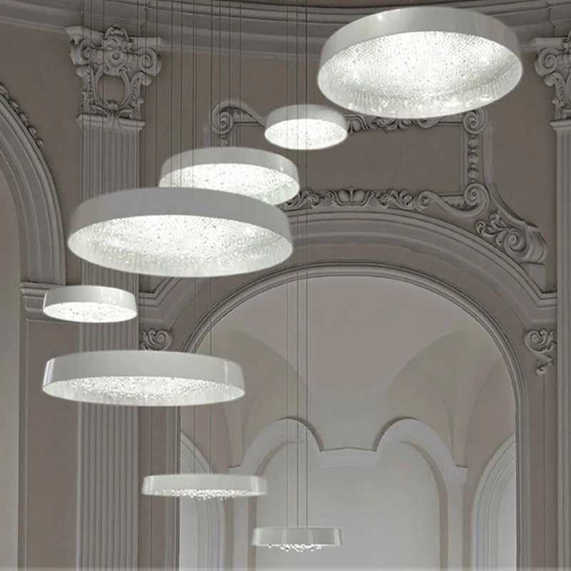 lustre minimaliste moderne en cristal pour éclairage intérieur - vue 3 sur 12