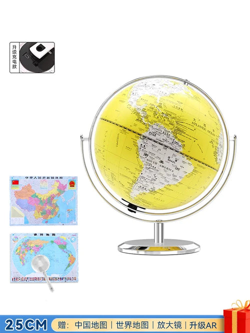 globe lumineux éducatif carte du monde décoration géographie