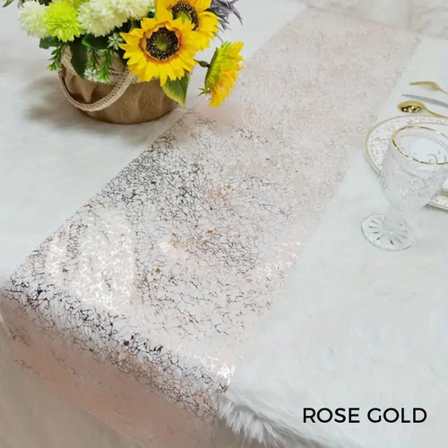 Chemin de table rose gold paillettes brillantes fête