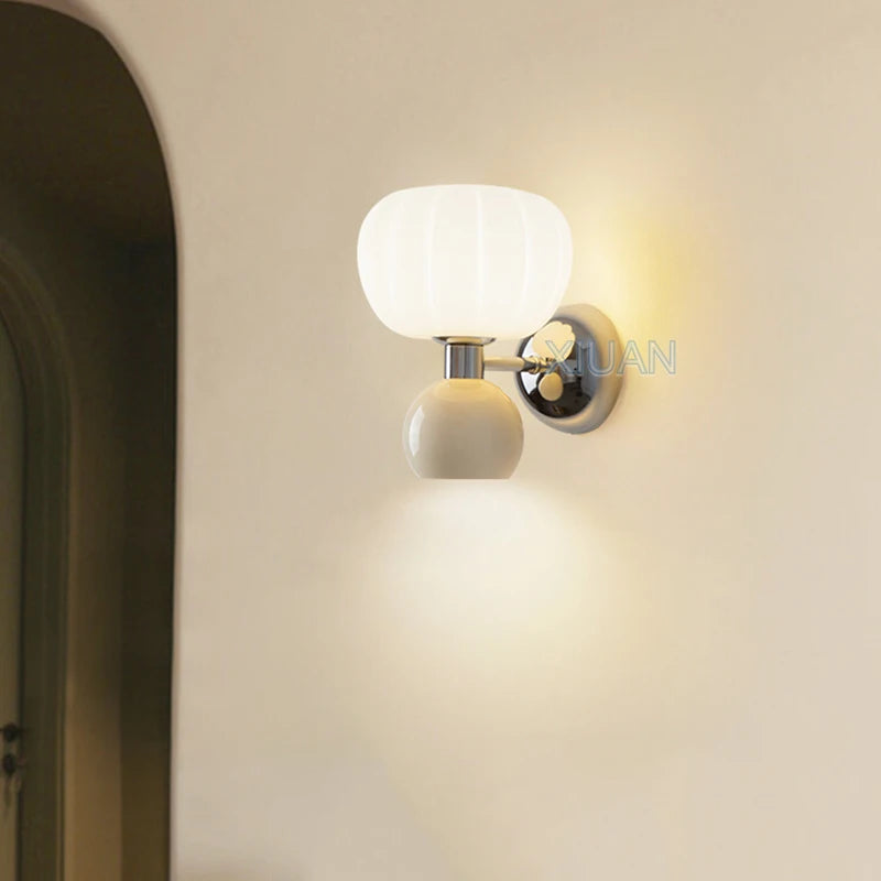 applique murale lampe citrouille pour enfants haut et bas - vue 4 sur 8