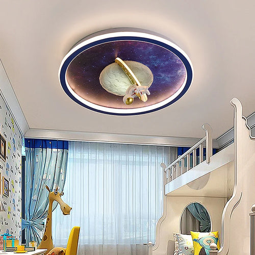 plafonnier led moderne pour chambre d'enfant astronaute décoratif - vue 4 sur 8
