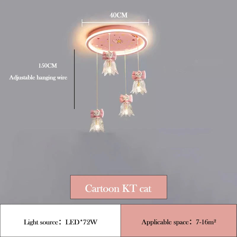 lustre créatif mignon pour chambre de princesse enfant - vue 8 sur 8