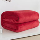 plaid flanelle polaire corail doux pour lit salon
