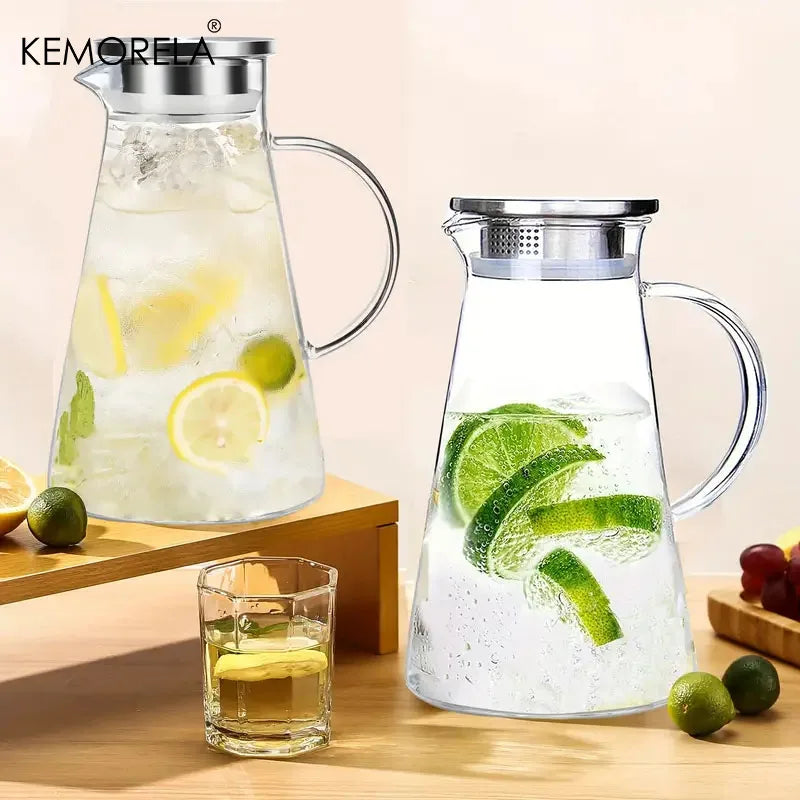 Lot 2 bouteilles isothermes verre borosilicate 2l