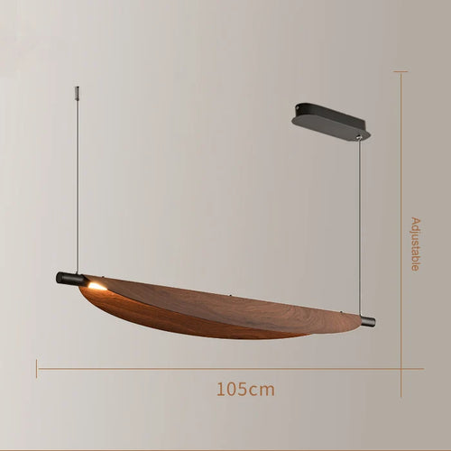 lustre japonais rétro design feuilles pour salle à manger - vue 10 sur 11