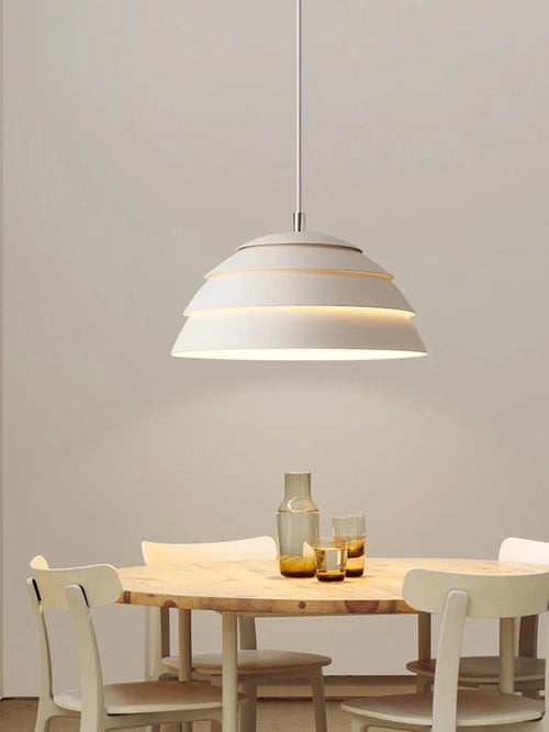 lustre moderne minimaliste style crème pour décoration éclairage