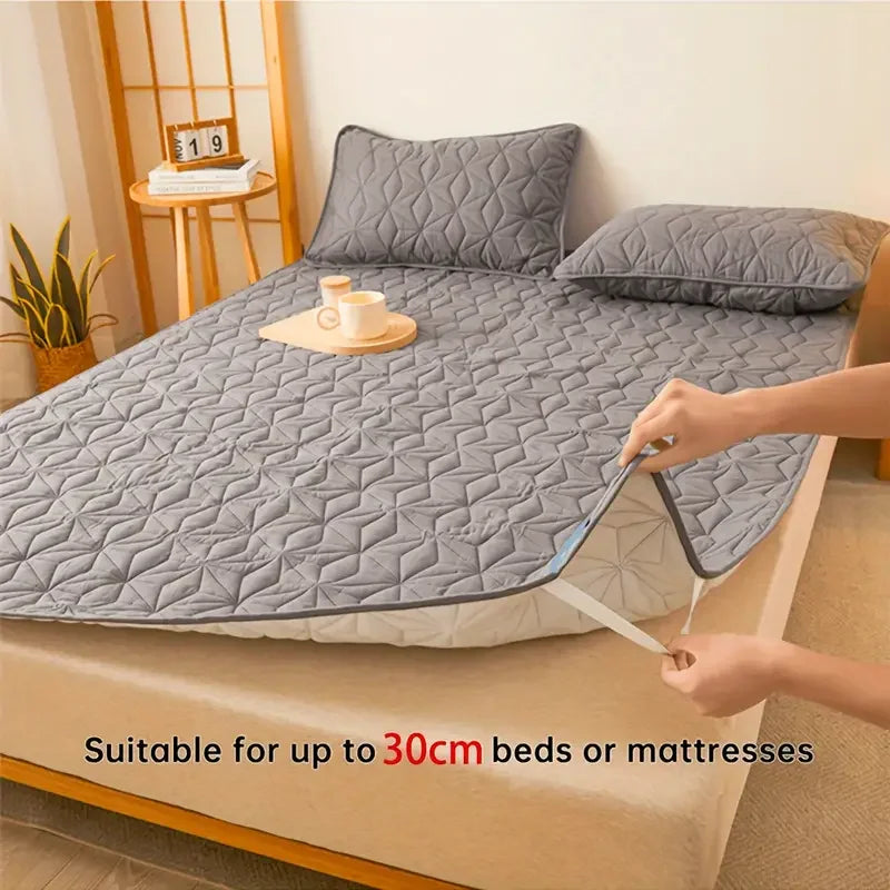 protecteur de matelas imperméable et silencieux avec sangles élastiques