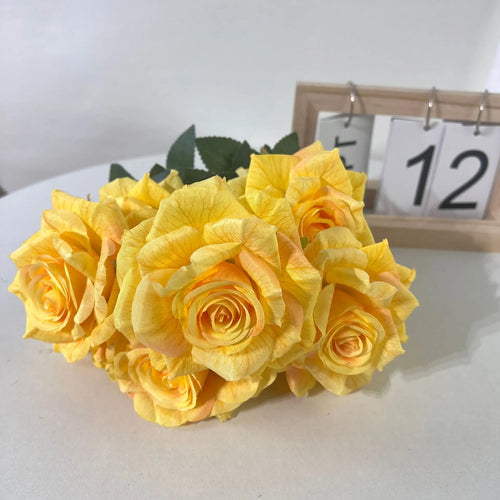 bouquet de roses artificielles en soie décoratives pour intérieur