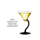 Verres à martini incurvés design artistique pour cocktails