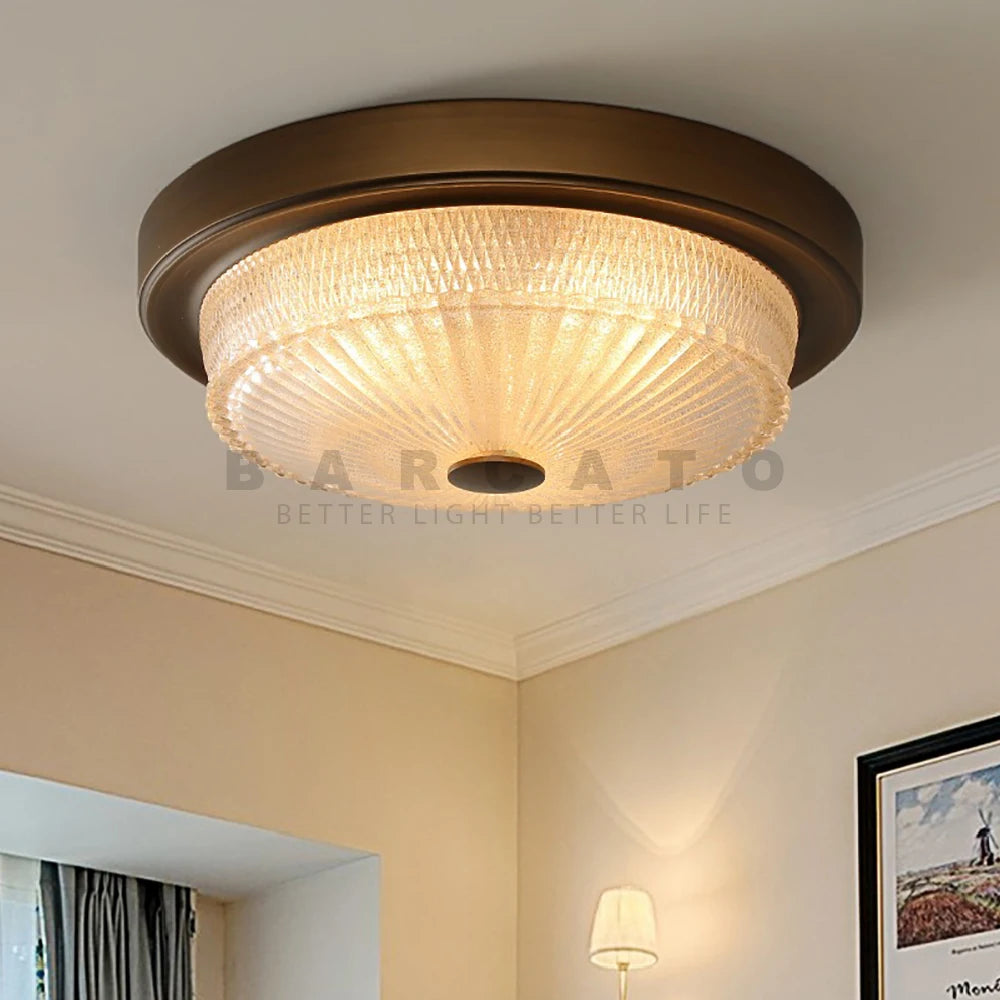 plafonnier Style américain LED créatif couloir allée blanc verre dépoli abat-jour lanternes décoration de la maison - vue 3 sur 8