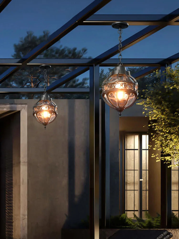 suspension industrielle en verre pour décoration intérieure et extérieure - vue 3 sur 10