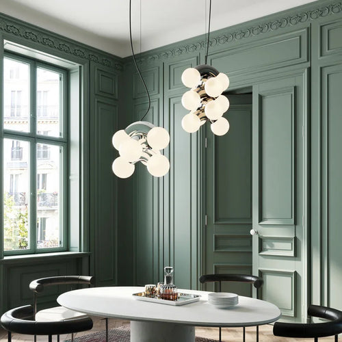suspension nordique ballon luminaire design pour décoration intérieure - vue 2 sur 12
