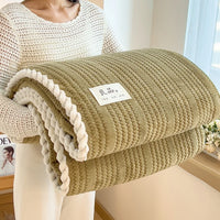 Plaid polaire doux tricoté pour canapé et chambre