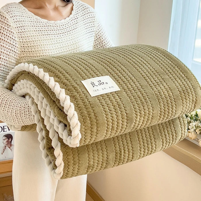 Plaid polaire doux tricoté pour canapé et chambre