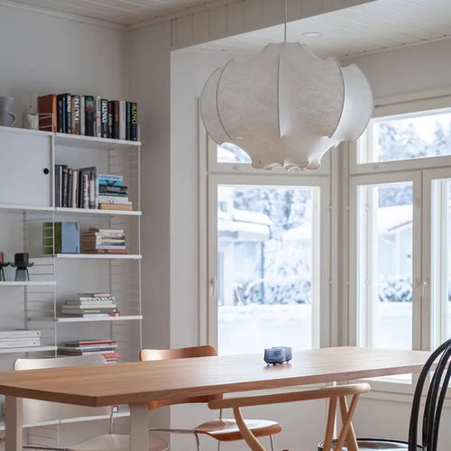 plafonnier wabi sabi en soie japonaise pour décoration intérieure moderne - vue 2 sur 9