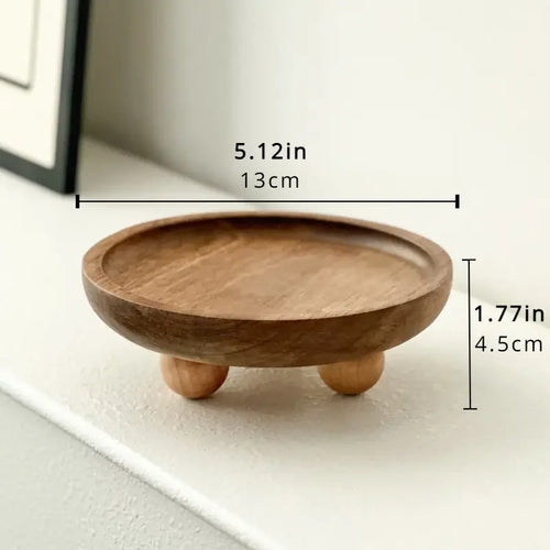 plateau en bois multifonctionnel pour rangement et décoration - vue 6 sur 7