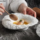 Assiette bol céramique texture roche style chapeau champignon
