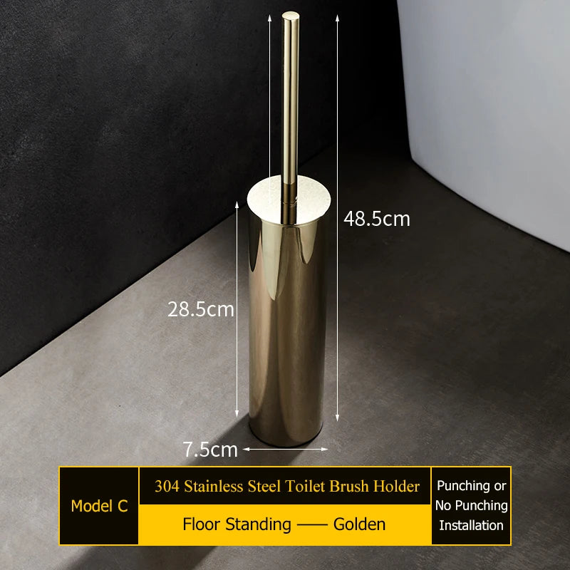 porte-brosse mural en acier inoxydable durable sans perforation