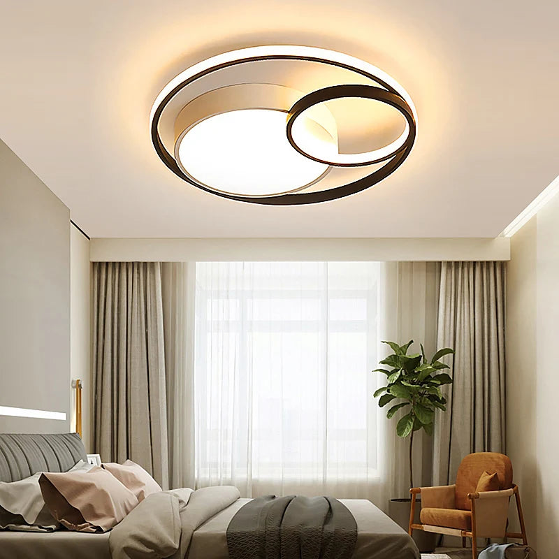 Plafond moderne à LEDs lumière salon chambre salle à manger plafonnier éclairage intérieur Dimmable décoratif maison lampes lumineuses - vue 3 sur 12