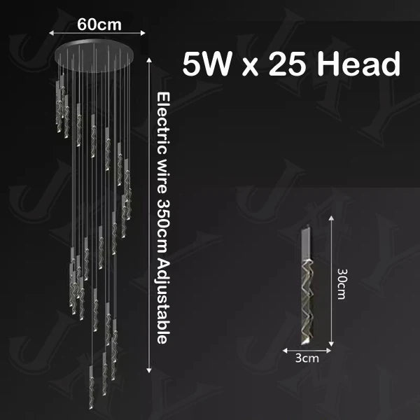 lustre en cristal de luxe à led pour un éclairage élégant - vue 14 sur 17