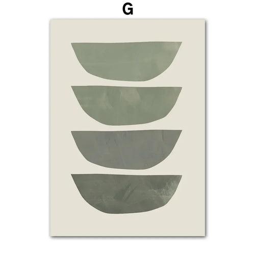 plante géométrique abstraite art mural boho pour décoration intérieure - vue 11 sur 15