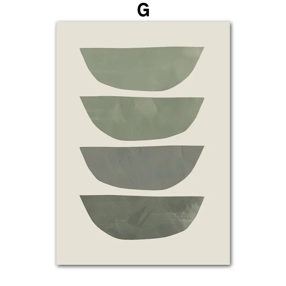 plante géométrique abstraite art mural boho pour décoration intérieure - vue 11 sur 15