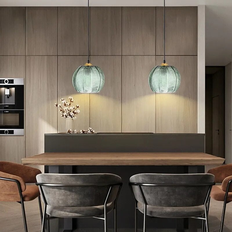 Lampe suspension nordique moderne verre - vue 7 sur 9