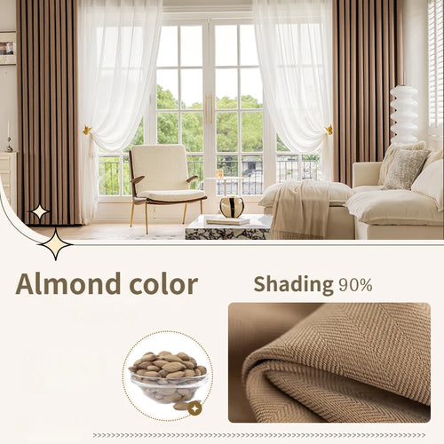 Rideau occultant uni style moderne pour salon chambre