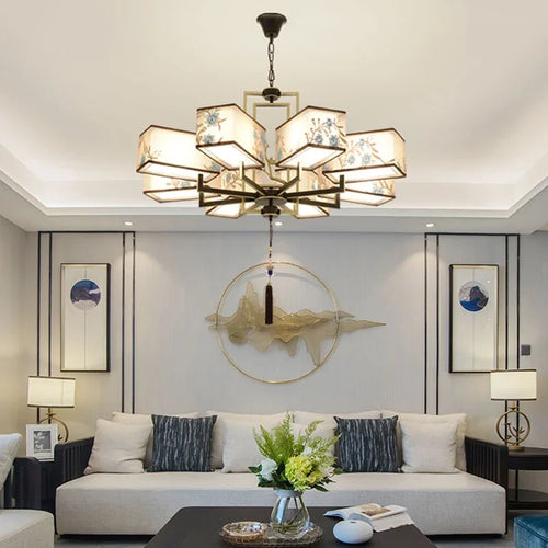 lustre chinois suspendu style moderne pour une ambiance simple - vue 3 sur 19