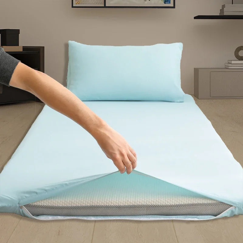 protège-matelas 360° avec fermeture éclair pour lit étudiant