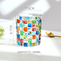 Verres cristal relief style vintage europeen 300 ml