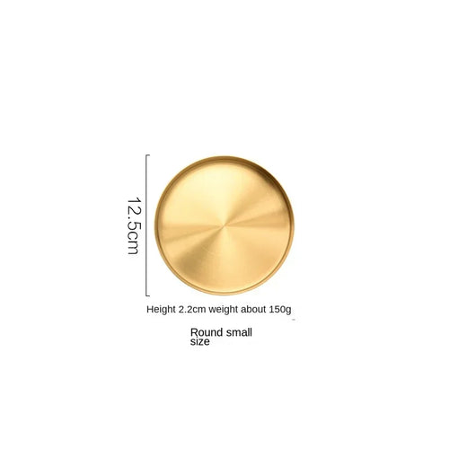 plateau de rangement en acier inoxydable pour bijoux et décorations