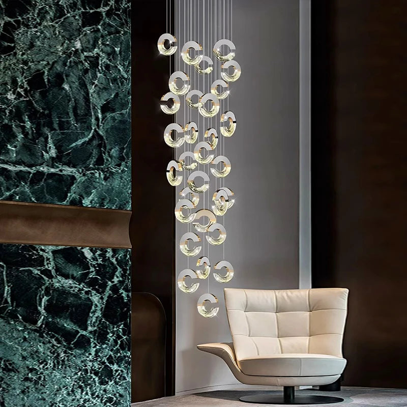 Lustre en cristal de décoration de maison moderne - vue 5 sur 12