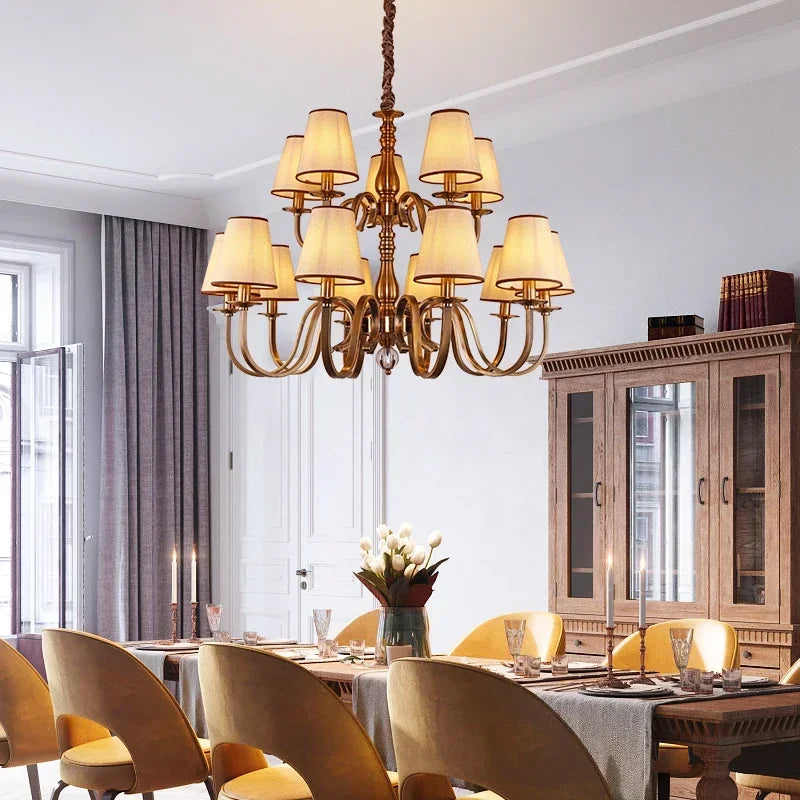 lustre led classique américain pour une décoration rustique élégante - vue 3 sur 15