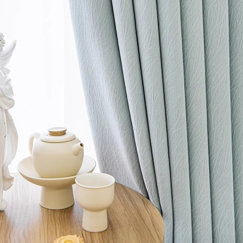 Rideau occultant style minimaliste plissé pour salon chambre - vue 5 sur 16