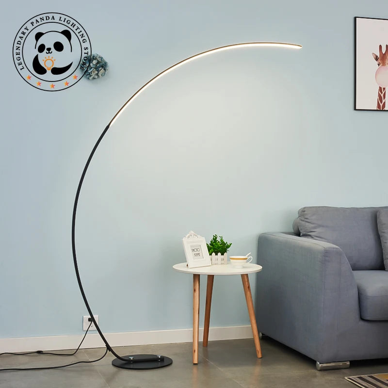 Moderne LED Noir Blanc Lampadaires Art Lampadaires Maison Intérieur Salon Dimmable À Distance RVB Chambre Foyer Décor Coin Lumière - vue 4 sur 8