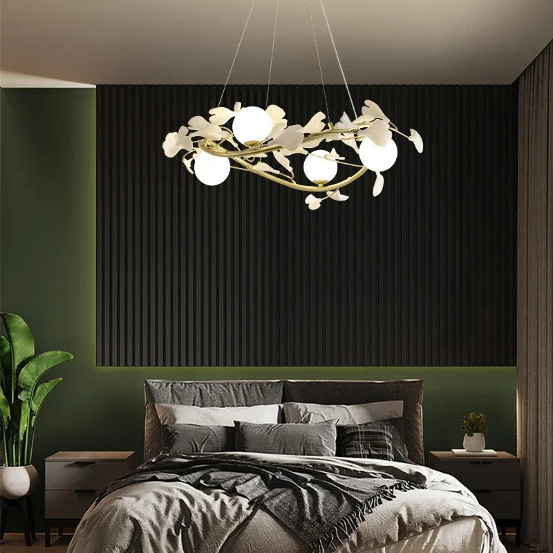 suspension luxe ginkgo design moderne pour éclairage élégant - vue 7 sur 13