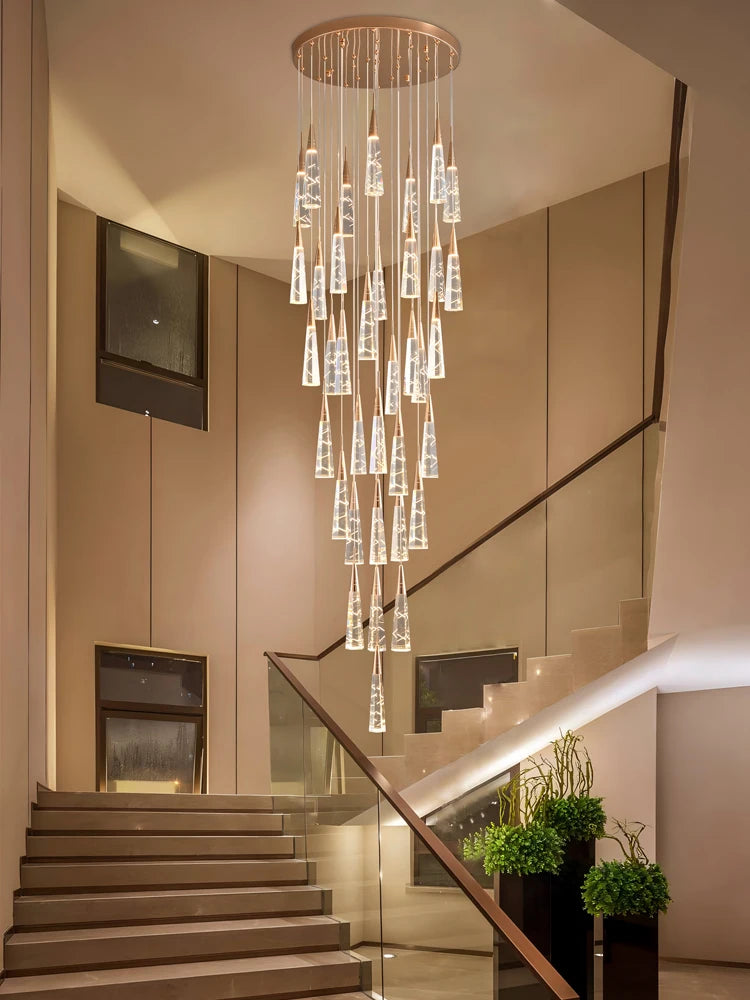 lustre moderne suspendu à branches avec longue ligne à led - vue 3 sur 17