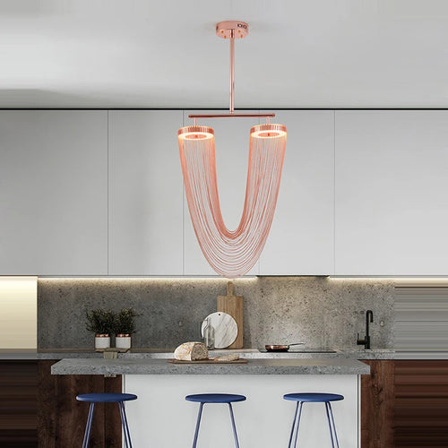 lustre design en aluminium led nouvelle tendance 2022 - vue 3 sur 21