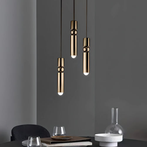 Suspension moderne nordique en métal avec lumière led suspendue